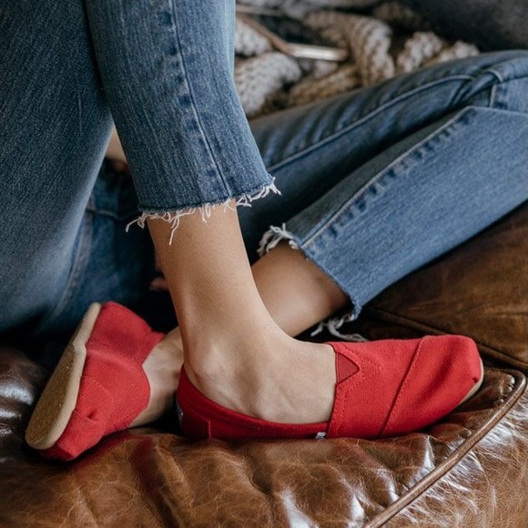 TOMS │Red Alpargata Slip On  │Size: 5.5 │ - Picture 1 of 4